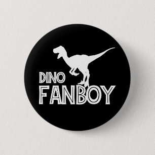 Dino Fanboy - Dinosaurliefhebber Ronde Button 5,7 Cm