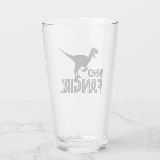 Dino Fangirl - Dinosaur Lover Glas (Achterkant)