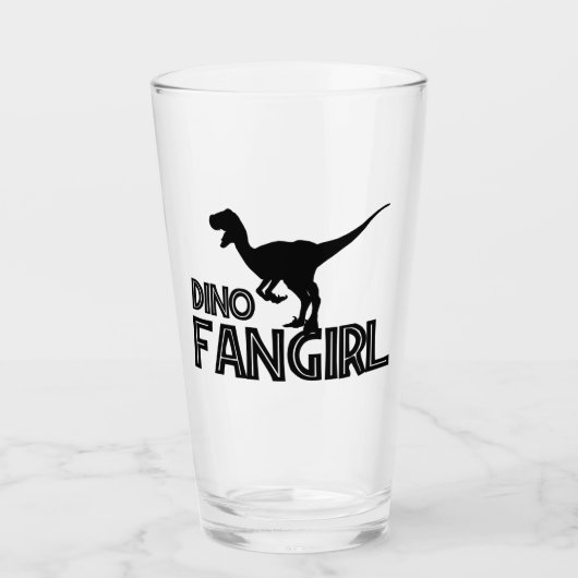 Dino Fangirl - Dinosaur Lover Glas (Voorkant)
