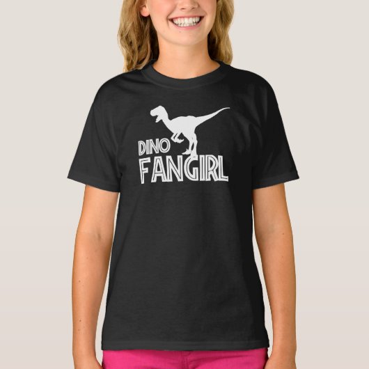 Dino Fangirl - Dinosaur Lover T-shirt (Voorkant)