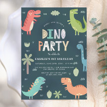 Dino Feest | Schattige Dinosauriërs Eerste Verjaar
