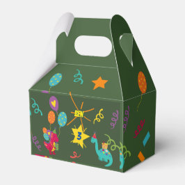 Dino feestafel servies voor kinderen bedankdoosjes
