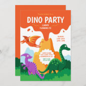Dino Feestje Kaart (Voorkant / Achterkant)