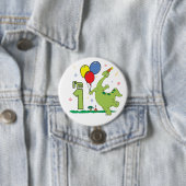 Dino First Birthday Button (In situ)