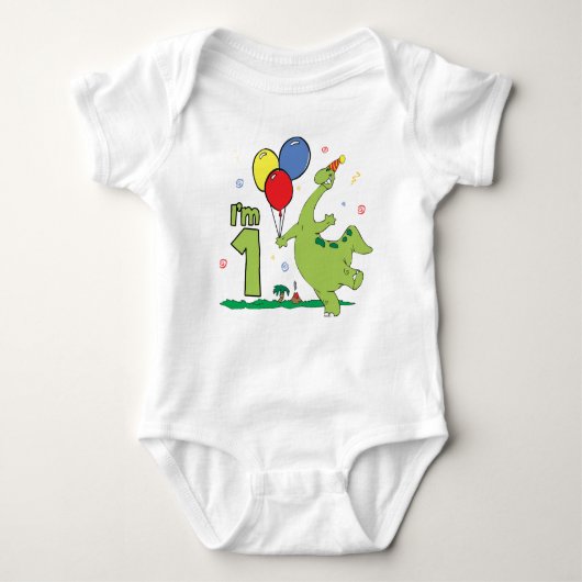 Dino First Birthday Romper (Voorkant)