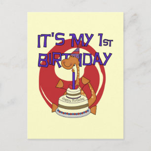 Dino First Birthday Tshirts and Gifts Briefkaart