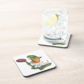 Dino Football Player Bier Onderzetter (Rechterzijde)