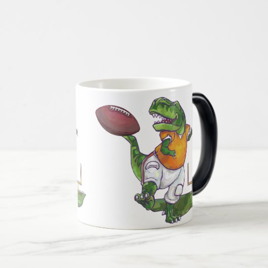 Dino Football Player Magische Mok (Voorkant rechts)