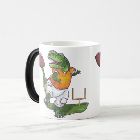 Dino Football Player Magische Mok (Voorkant links)