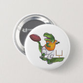 Dino Football Player Ronde Button 5,7 Cm (Voorkant /achterkant)
