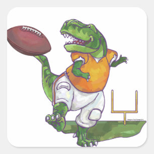 Dino Football Player Vierkante Sticker