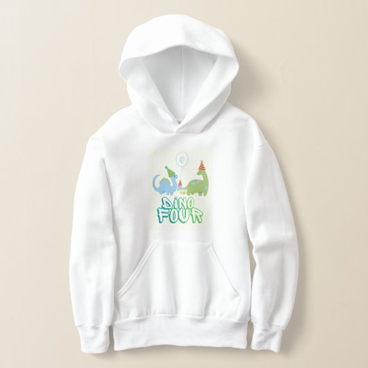 Dino Four Birthday Hoodie (Laagn)