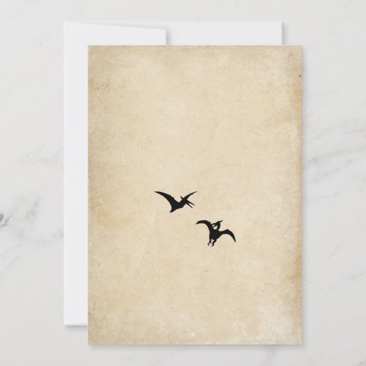 Dino Four T-Rex Dinosaur Vierde Verjaardagsfeest U Kaart (Achterkant)