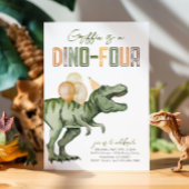 Dino-Four verjaardagsuitnodiging Kaart