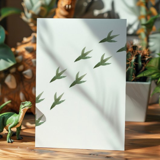 Dino-Four verjaardagsuitnodiging Kaart