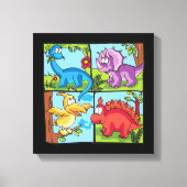 Dino Friends Canvas Afdruk (Voorkant)