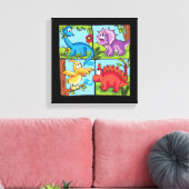 Dino Friends Canvas Afdruk (Insitu (Woonkamer))