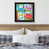 Dino Friends Canvas Afdruk (Insitu (Slaapkamer))