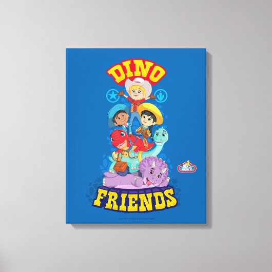 Dino Friends | Dino Ranch Canvas Afdruk (Voorkant)