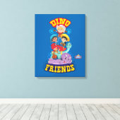 Dino Friends | Dino Ranch Canvas Afdruk (Insitu (Houten vloer))