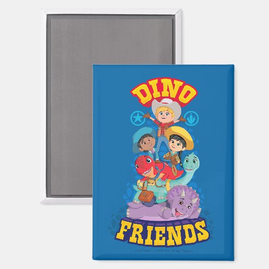 Dino Friends | Dino Ranch Magneet (Voorkant / Achterkant)