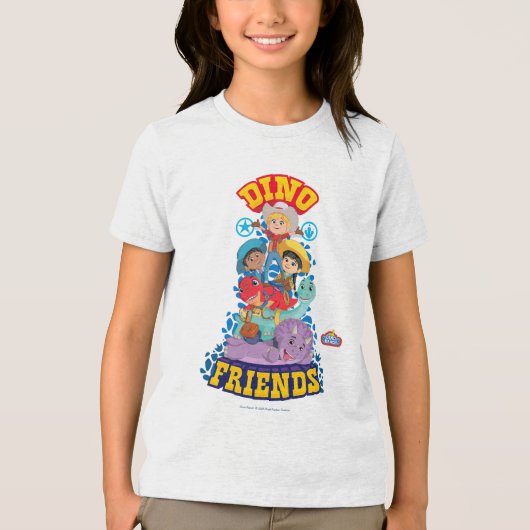 Dino Friends | Dino Ranch Tri-Blend Shirt (Voorkant)