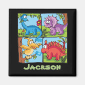 Dino Friends Personalized Magneet (Voorkant)