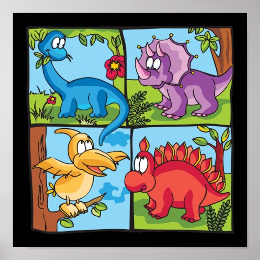 Dino Friends Poster (Voorkant)