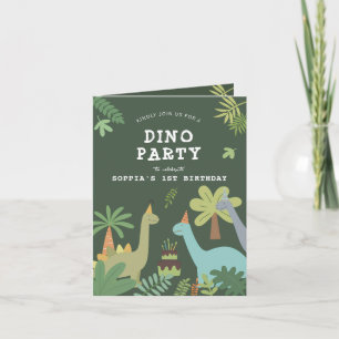 Dino Friends Verjaardag Uitnodiging
