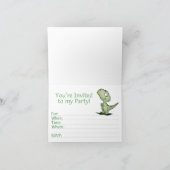 Dino Fun 5th Birthday Invitation (Binnen)