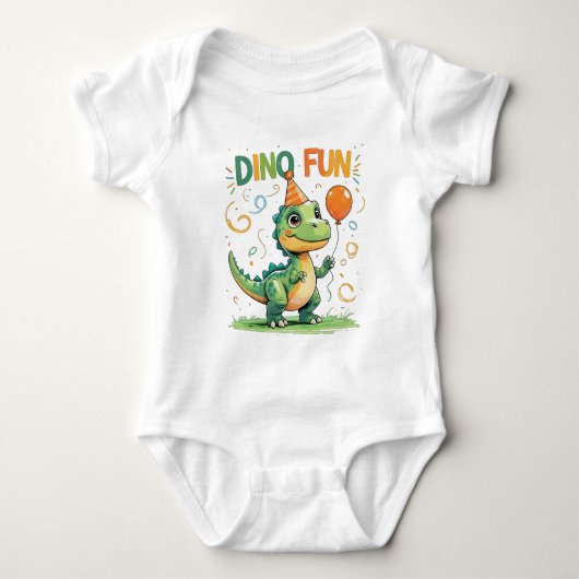 Dino Fun Baby Outfit Romper (Voorkant)