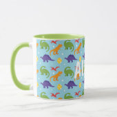 Dino Fun Kinder Red Oranje Green Paars Name Mok (Links)