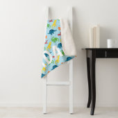 Dino Fun Kinder Red Yellow Green Blue Sherpa Blank Deken (In situ)