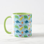 Dino Fun Red Yellow Green Blue Kinder Custom Mok (Links)