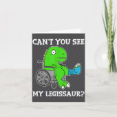 Dino Funny Get Well Broken Leg Gift Dinosaur With Kaart (Voorkant)