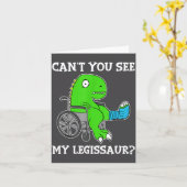 Dino Funny Get Well Broken Leg Gift Dinosaur With  Kaart (Gele Bloem)