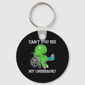 Dino Funny Get Well Broken Leg Gift Dinosaur With  Sleutelhanger (Voorkant)