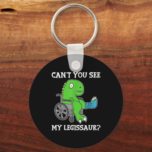 Dino Funny Get Well Broken Leg Gift Dinosaur With Sleutelhanger (Voorkant)