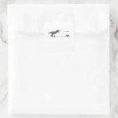 Dino Game Play - T-rex Vierkante Sticker (Tas)