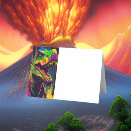 Dino Gevouwen Plaats Kaart Plaatskaartje