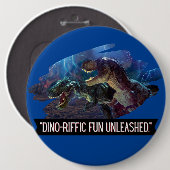 Dino - Geweldige Fununleashed Ronde Button 6,0 Cm (Voorkant /achterkant)
