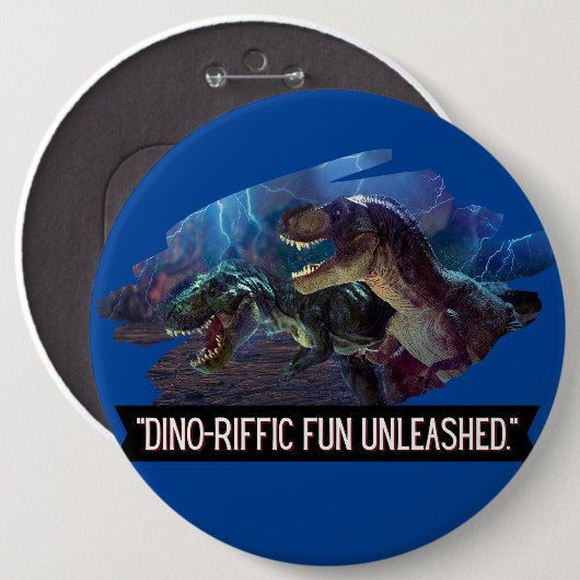 Dino - Geweldige Fununleashed Ronde Button 6,0 Cm (Voorkant /achterkant)