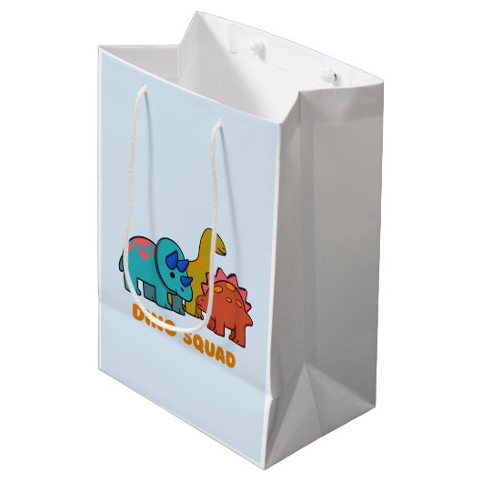 Dino Gift Bag Medium Cadeauzakje (Voorkant Gekanteld)