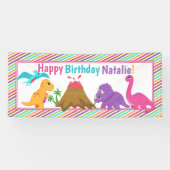 Dino Girl Birthday Banner (Horizontaal)