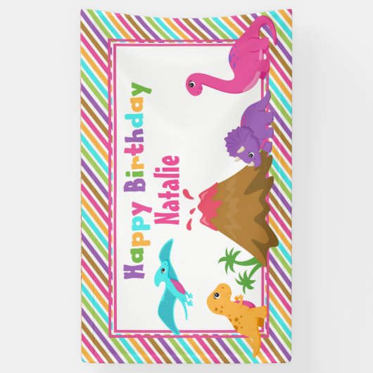 Dino Girl Spandoek (Verticaal)