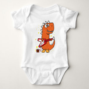 Dino-gitarist baby-body pak romper