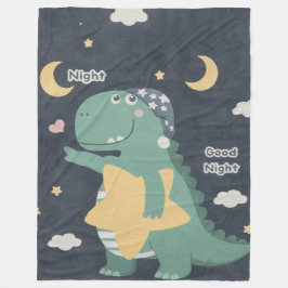 Dino Good Night Blanket Fleece Deken