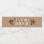 Dino Graafwerk Hydratie Verjaardagsfeest Waterfles Etiket (Enkel label)