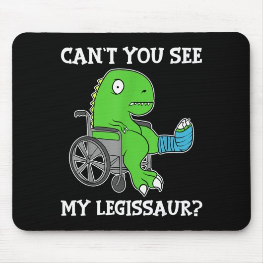 Dino Grappig Beterschap Gebroken Been Cadeau Dinos Muismat (Voorkant)