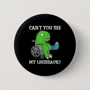 Dino Grappig Beterschap Gebroken Been Geschenk Din Ronde Button 5,7 Cm
